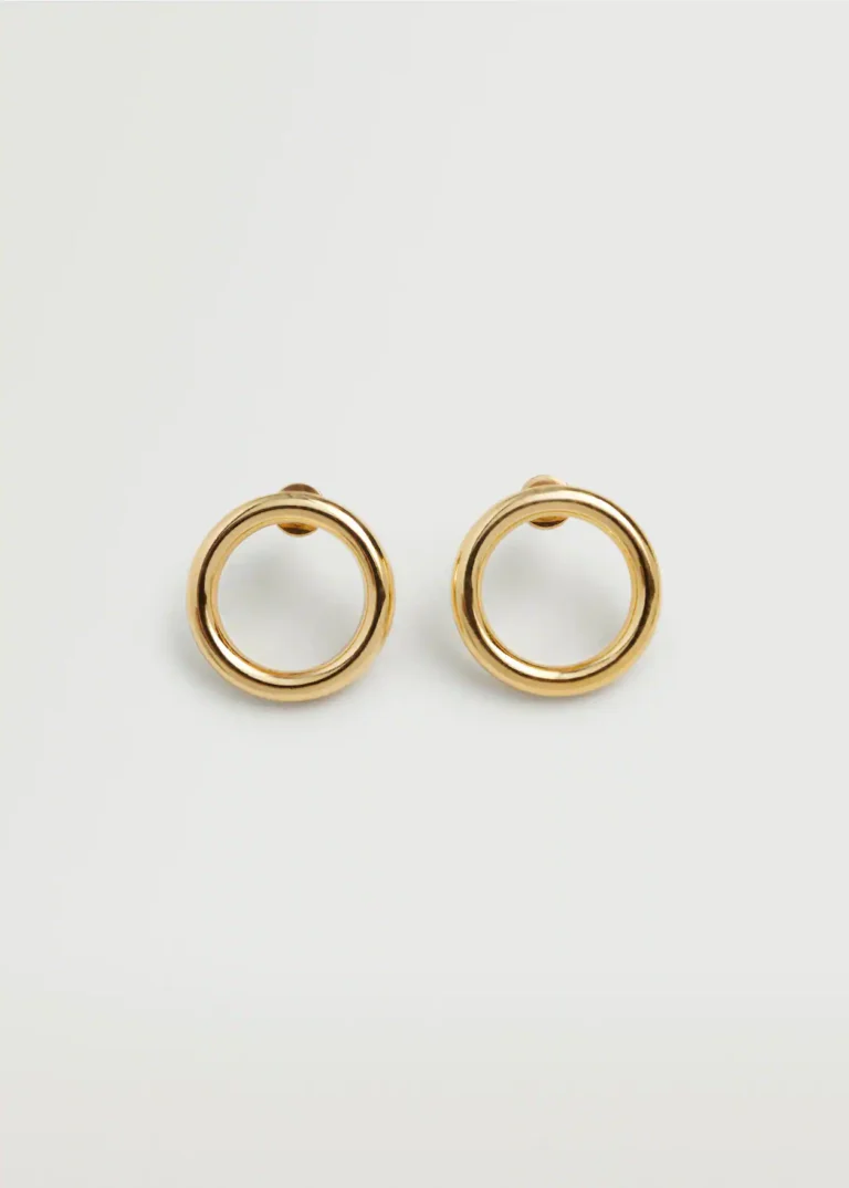 Embossed hoop earrings - Image 1