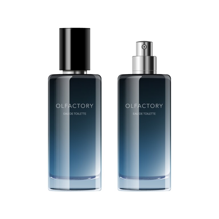 Perfume,Bottle,Template.,Simple,Fragrance,Glass,Container,With,Steel,Sprayer