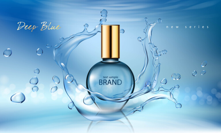 Vector,Illustration,Of,A,Realistic,Style,Perfume,In,A,Glass